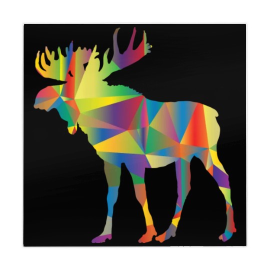 Moose Art Colorful Elk Canada Alaska Hunting Deer Mahjong Mats