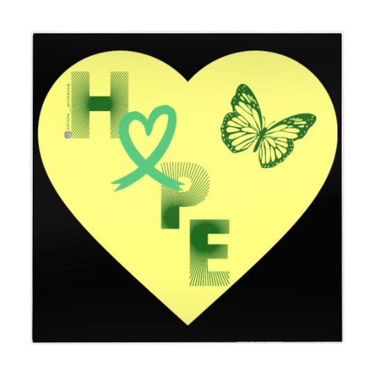 Liver Cancer Hope & Butterfly Yellow/Green Mahjong Mats