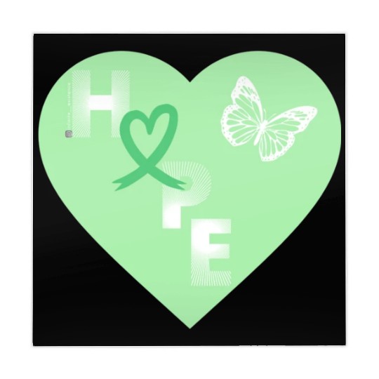 Liver Cancer Hope & Butterfly Heart Green/White Mahjong Mats