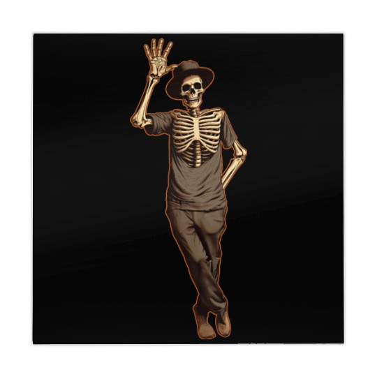 Halloween Skeleton Waving with Hand Mahjong Mats