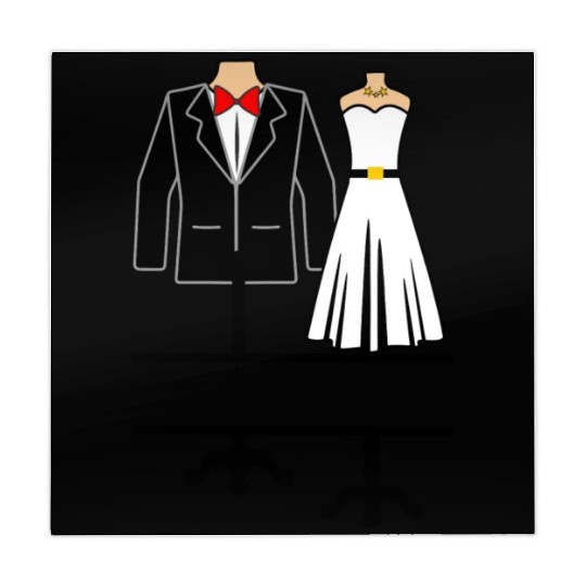 Clothing for bride and groom Mahjong Mats