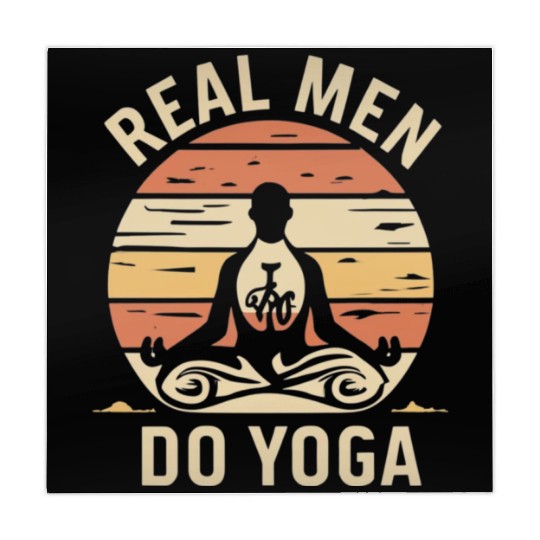 Authentic Man Doing Yoga Sunset Design Mahjong Mats