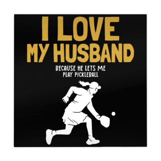 I Love My Husband Pickleball Team Coach Trainer Mahjong Mats