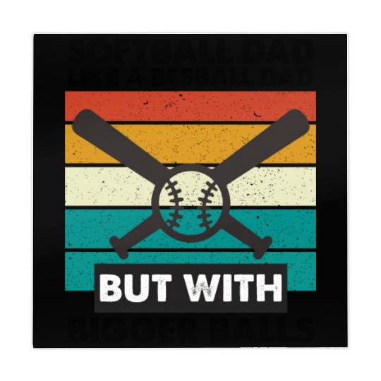 Vintage Softball Dad Like A Baseball Dad Us Flag Mahjong Mats