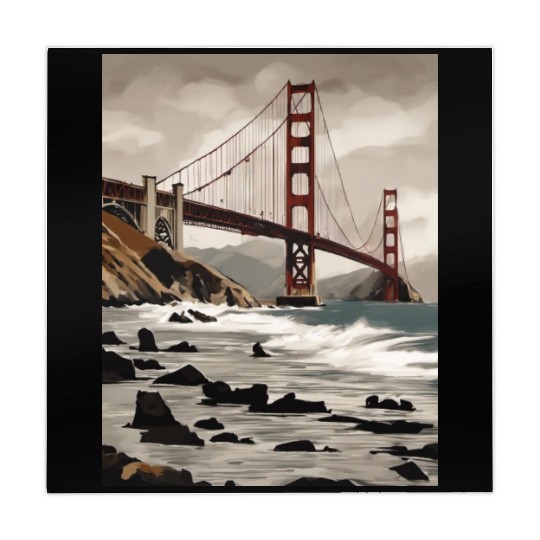Golden Gate Bridge California Mahjong Mats, Golden Gate