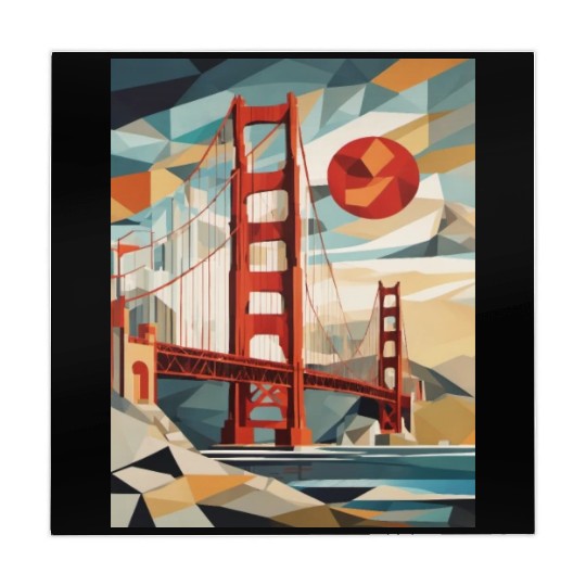 Golden Gate Bridge California Mahjong Mats, Golden Gate