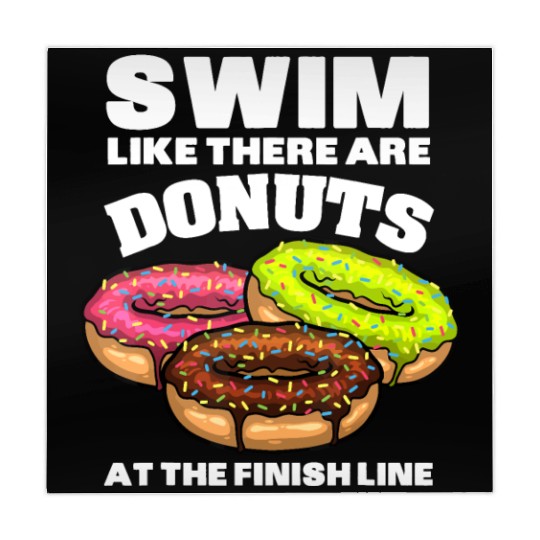 Funny Swimming Donut Design Men Women Swimmer Mahjong Mats