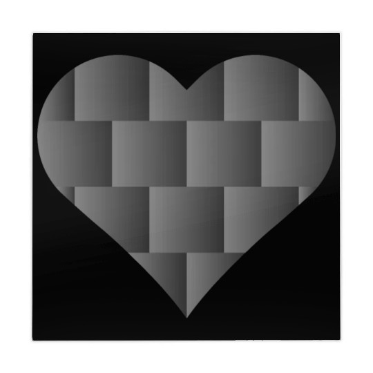 Black Cute Heart Icon Mahjong Mats