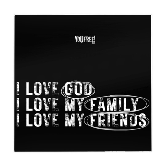 I love God. I love my family. I love my friends Mahjong Mats