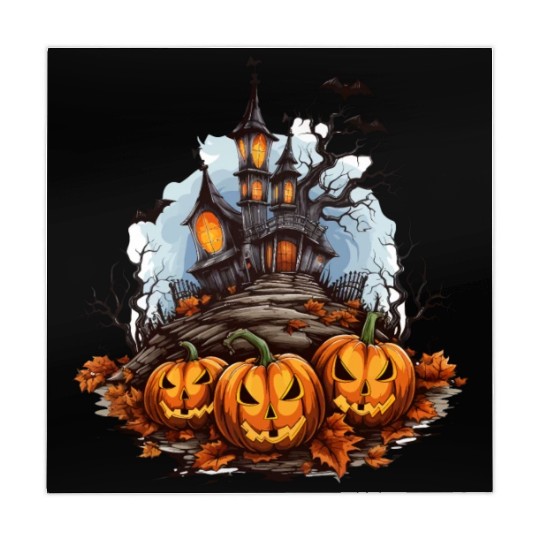 Halloween Pumpkin Bat Spell Haunted House Mahjong Mats