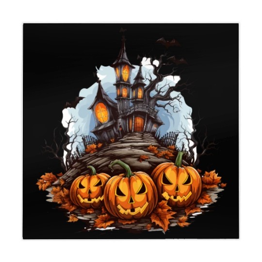 Halloween Pumpkin Bat Spell Haunted House Mahjong Mats