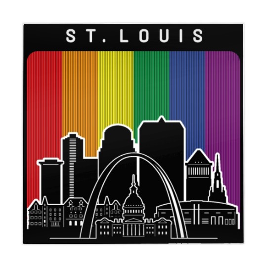 St. Louis Missouri Rainbow Flag LGBTQAI Pride Mahjong Mats