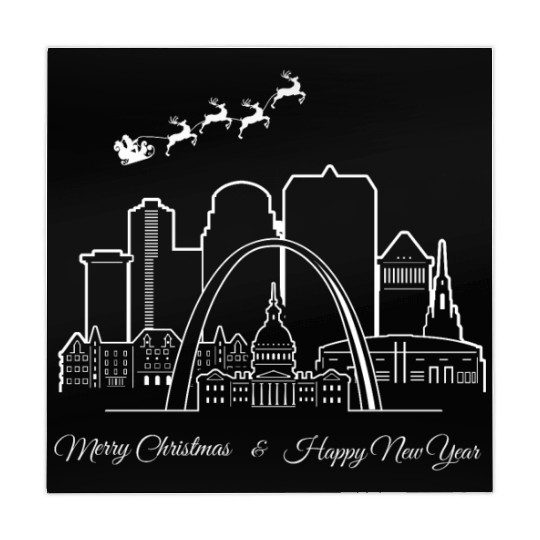 St. Louis Missouri Merry Christmas Happy New Year Mahjong Mats