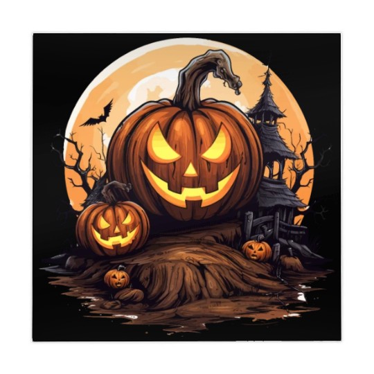 Halloween Haunted House Spell Pumpkin Bat Mahjong Mats