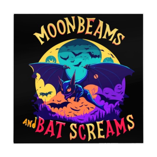 Moonbeams And Bat Screams Funny Cute Halloween Mahjong Mats