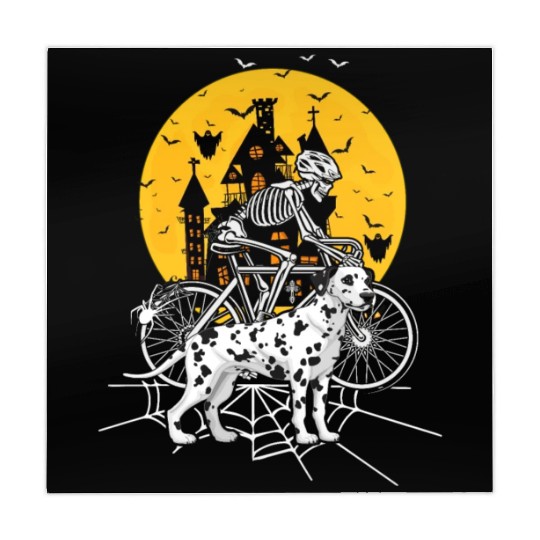 Halloween skull Dalmatian Costume outfit Mahjong Mats