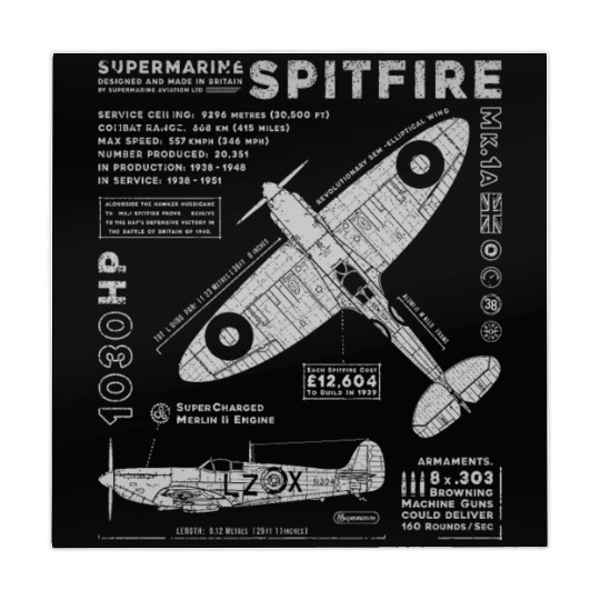 Supermarine Spitfire Mahjong Mats
