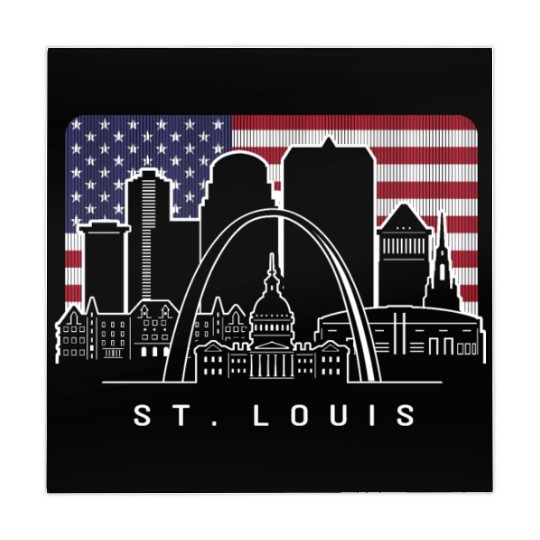 St. Louis Missouri American Flag Mahjong Mats