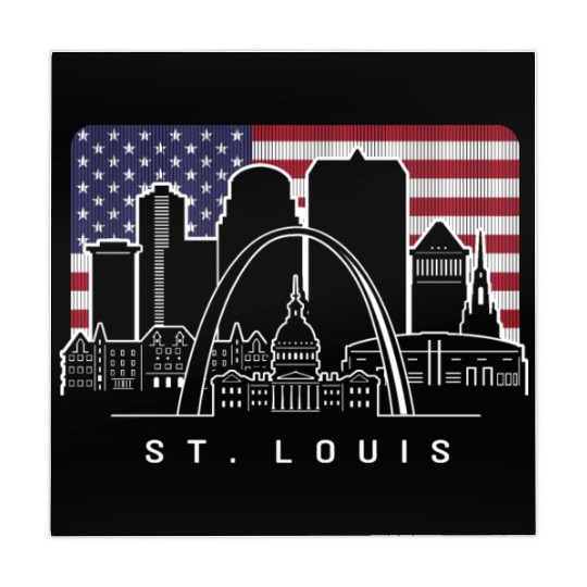 St. Louis Missouri American Flag Mahjong Mats