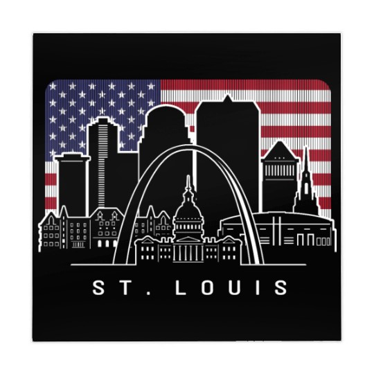 St. Louis Missouri American Flag Mahjong Mats