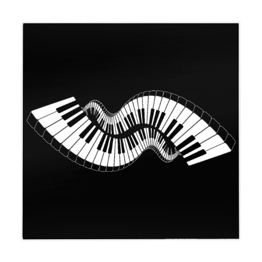 Piano Keyboard Waves Mahjong Mats