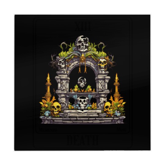 Tarot Card Death Memento Mori Skull Design Mahjong Mats