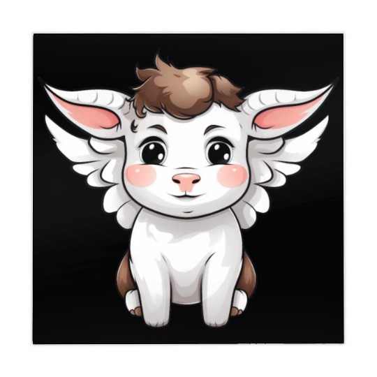 Heavenly Bond: Cow & Calf with Angel Wings Mahjong Mats