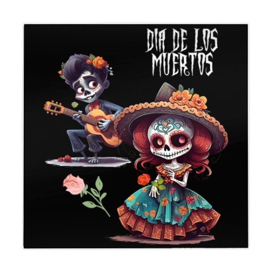 Vintage Mexican Day of the Dead skeleton Art Mahjong Mats