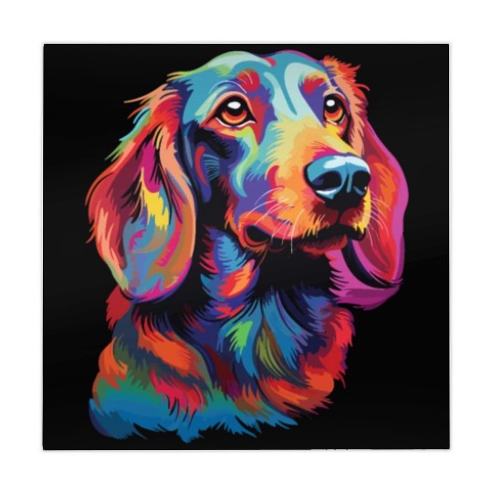 Watercolor Colorful Dachshund Mahjong Mats