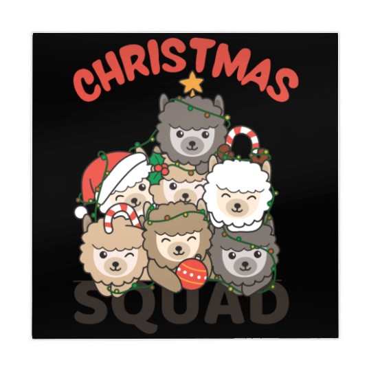 Alpaca Christmas Tree Christmas Squad Alpacas Mahjong Mats