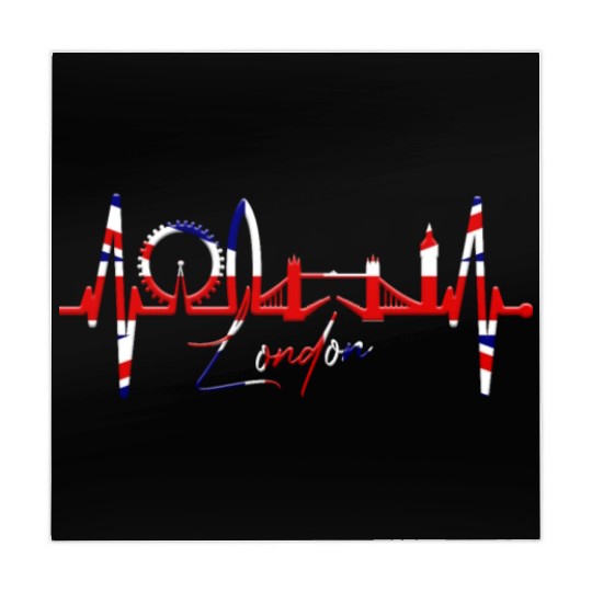 London Skyline Heartbeat England Fan Lover UK Gift Mahjong Mats