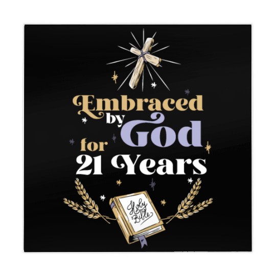 Embraced By God For 21 Years 21st Birthday Mahjong Mats