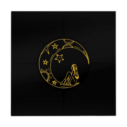 Girl And Astronomy Graphic Mahjong Mats