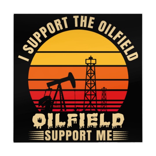 i support the oilfield oilfield support me Mahjong Mats