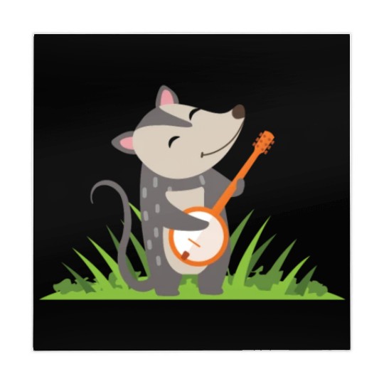 Possum Guitar Kids Cute Mahjong Mats