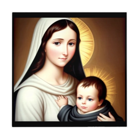 Mother Mary and Baby Jesus Mahjong Mats