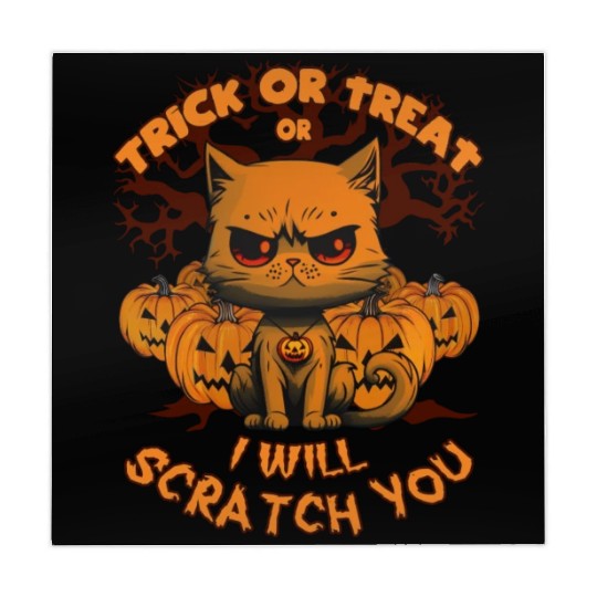 trick or treat or I will scratch you Mahjong Mats