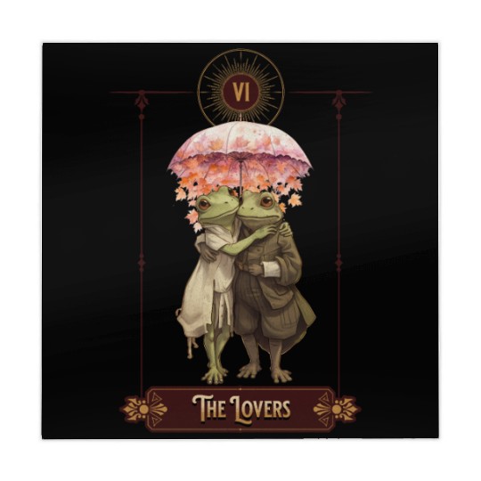 "The Lovers" Frog Tarot Card Mahjong Mats