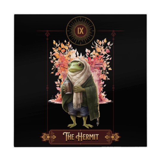 "The Hermit" Frog Tarot Card Mahjong Mats