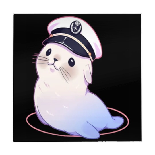 Seal Sailor Cap Boat Captain Cap Boating Seal Mahjong Mats
