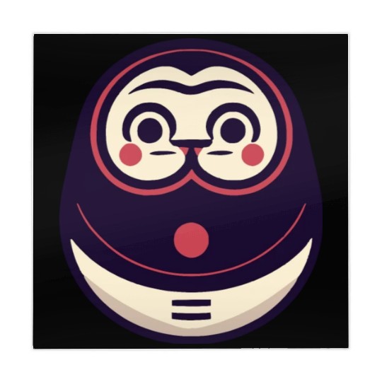 Kawaii Cat Face Daruma Doll Mahjong Mats