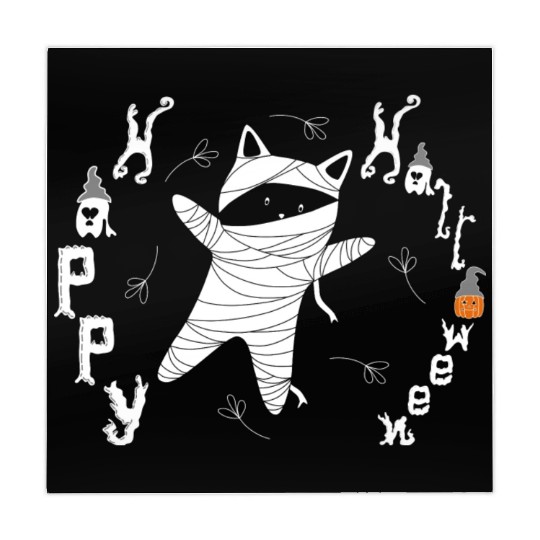 Halloween Cat Mummy For Cat Lover Mahjong Mats
