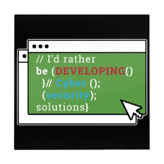 Cybersecurity I'd Rather Be Developing Programmer Mahjong Mats