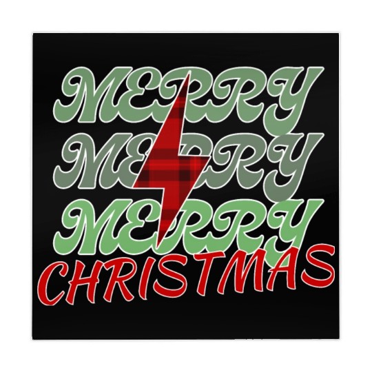 Merry christmas with lightning bolt Mahjong Mats