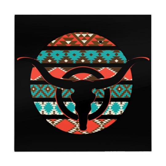 Retro Cow Skull Mahjong Mats