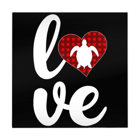 Sea Turtle Lover Buffalo Plaid Love Turtle Mahjong Mats