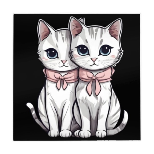 there are two kittens Mahjong Mats