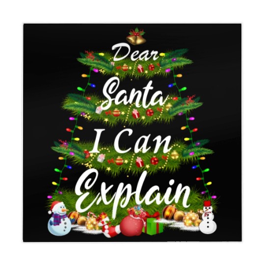 Dear Santa, I Can Explain - Christmas Tree Mahjong Mats