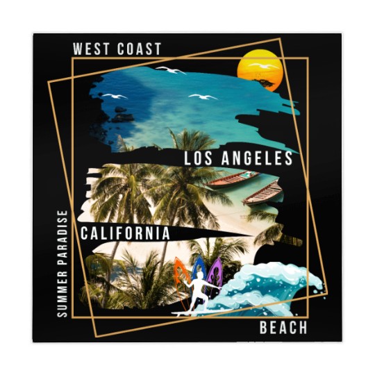 West Coast Los Angeles California Beach Mahjong Mats