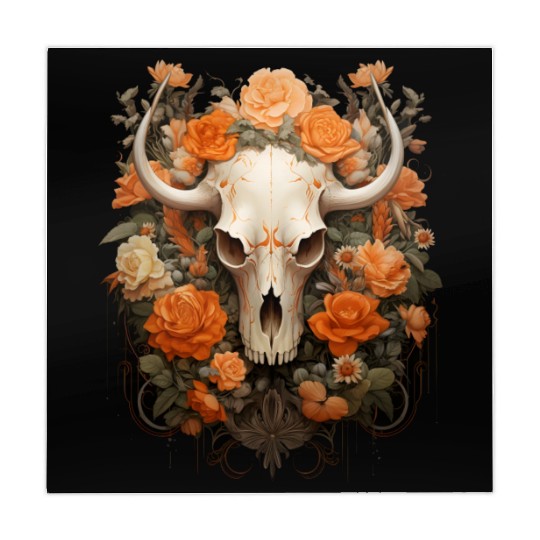 Vintage Bohemian Sugar Skull Bloom Mahjong Mats